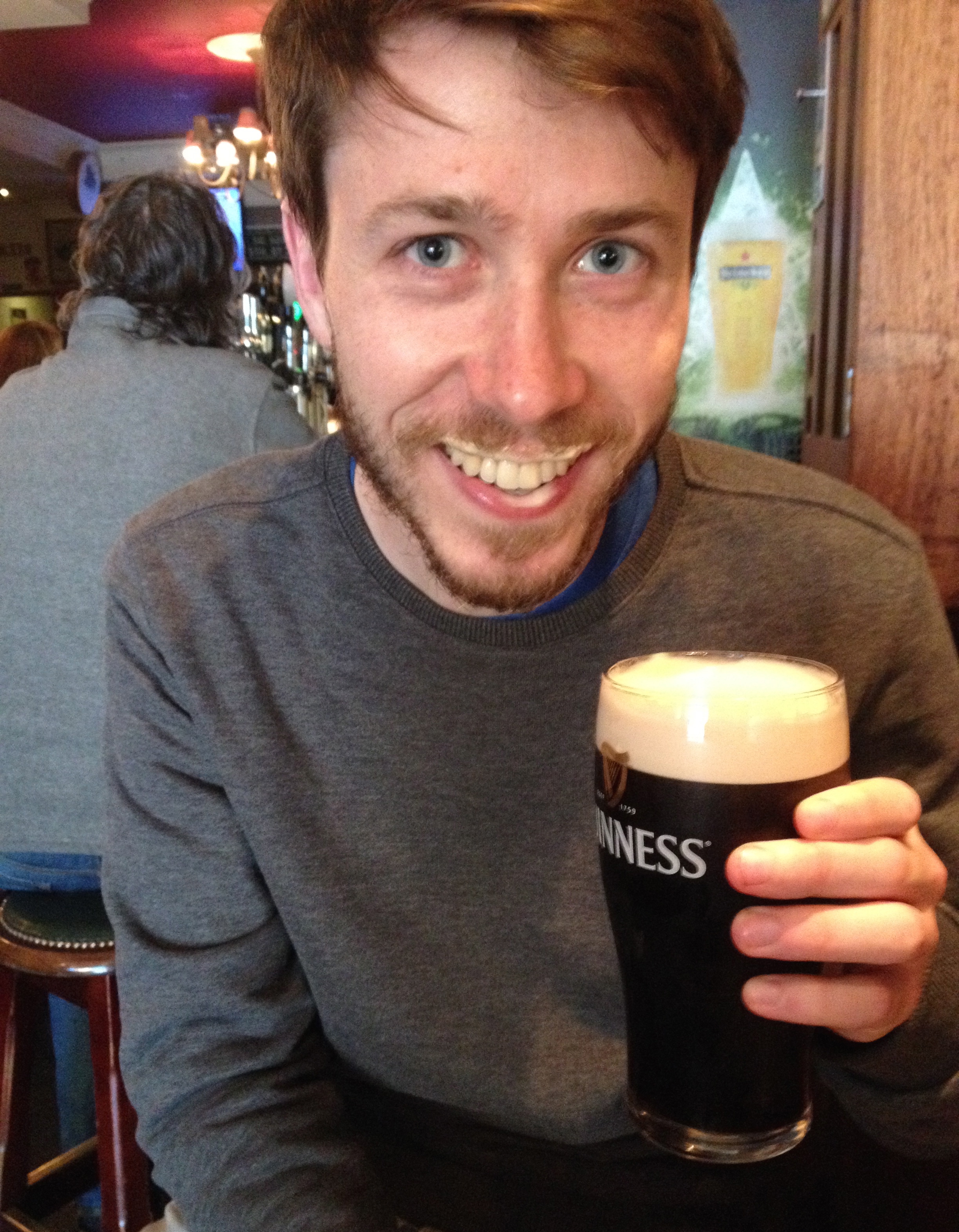 Joey with a Guiness